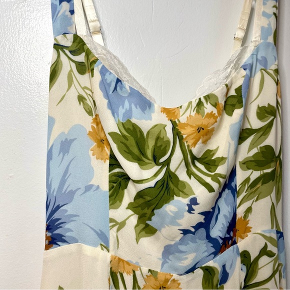 NWT Reformation Irisa Sweetheart Floral Midi Dress Size 2 Botanist - Picture 6 of 10